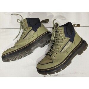 Dr. Martens Rilla Utility Boots Lace-Up Hiker Olive Green Women 9 | Men 8 Rare